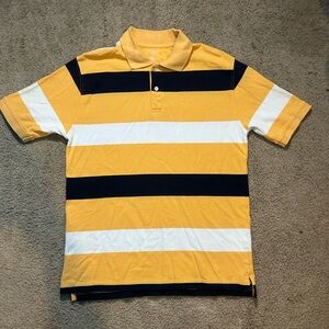 St. John's Bay Yellow and Black Striped Polo